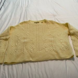 Pale yellow crew neck, sweater by Vince